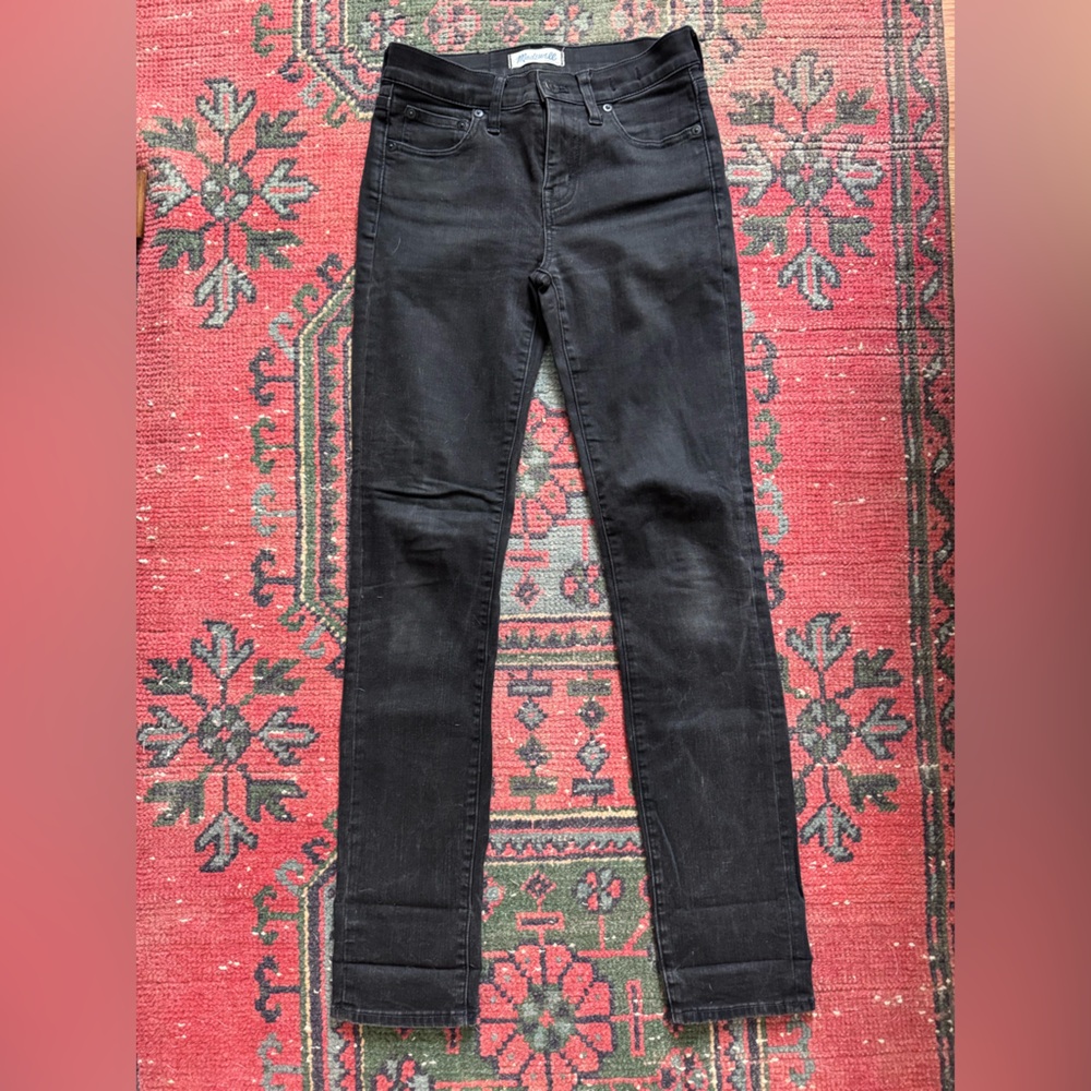Madewell Alley Straight Black Jeans. Size 25